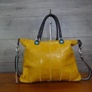 Gabs Yellow Leather Crossbody Shoulder Bag Satchel Handbag Tote